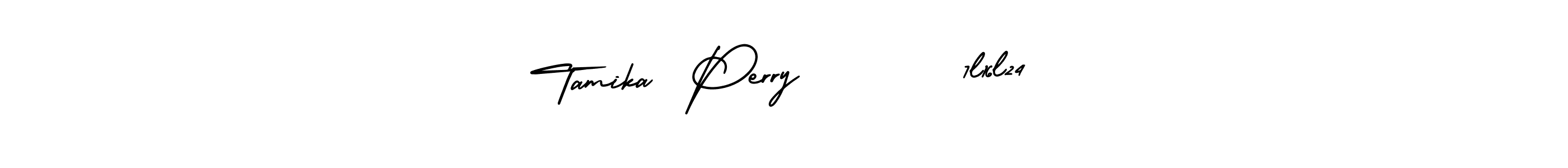 Make a beautiful signature design for name Tamika  Perry        7l16l24. With this signature (AmerikaSignatureDemo-Regular) style, you can create a handwritten signature for free. Tamika  Perry        7l16l24 signature style 3 images and pictures png