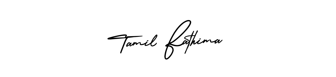 Similarly AmerikaSignatureDemo-Regular is the best handwritten signature design. Signature creator online .You can use it as an online autograph creator for name Tamil Fathima. Tamil Fathima signature style 3 images and pictures png