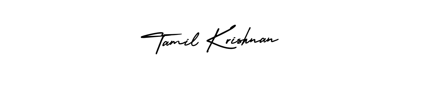 How to make Tamil Krishnan name signature. Use AmerikaSignatureDemo-Regular style for creating short signs online. This is the latest handwritten sign. Tamil Krishnan signature style 3 images and pictures png
