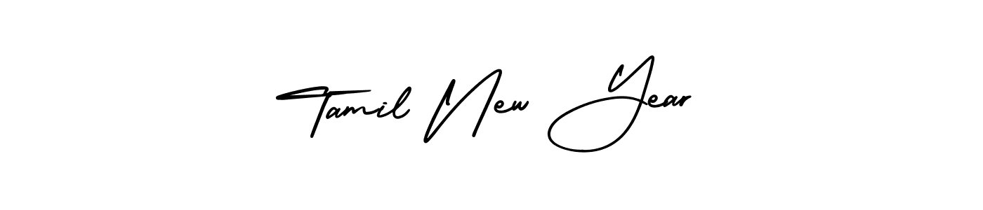 Use a signature maker to create a handwritten signature online. With this signature software, you can design (AmerikaSignatureDemo-Regular) your own signature for name Tamil New Year. Tamil New Year signature style 3 images and pictures png