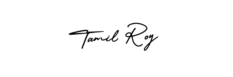 It looks lik you need a new signature style for name Tamil Roy. Design unique handwritten (AmerikaSignatureDemo-Regular) signature with our free signature maker in just a few clicks. Tamil Roy signature style 3 images and pictures png