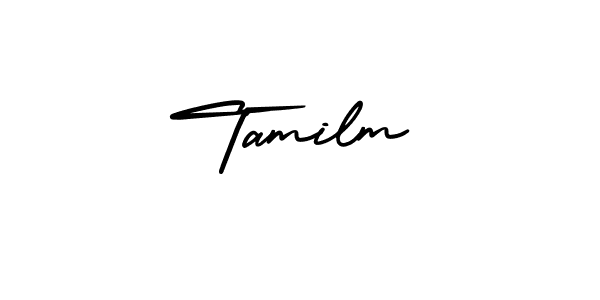 Tamilm stylish signature style. Best Handwritten Sign (AmerikaSignatureDemo-Regular) for my name. Handwritten Signature Collection Ideas for my name Tamilm. Tamilm signature style 3 images and pictures png