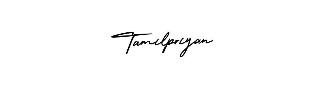 How to Draw Tamilpriyan signature style? AmerikaSignatureDemo-Regular is a latest design signature styles for name Tamilpriyan. Tamilpriyan signature style 3 images and pictures png
