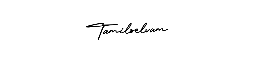 Use a signature maker to create a handwritten signature online. With this signature software, you can design (AmerikaSignatureDemo-Regular) your own signature for name Tamilselvam. Tamilselvam signature style 3 images and pictures png