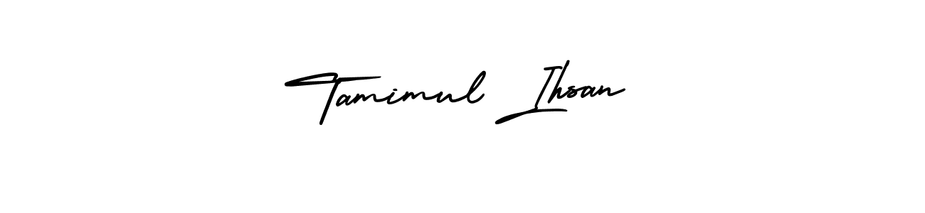 How to Draw Tamimul Ihsan signature style? AmerikaSignatureDemo-Regular is a latest design signature styles for name Tamimul Ihsan. Tamimul Ihsan signature style 3 images and pictures png