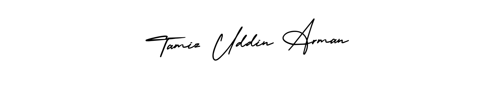 Make a beautiful signature design for name Tamiz Uddin Arman. With this signature (AmerikaSignatureDemo-Regular) style, you can create a handwritten signature for free. Tamiz Uddin Arman signature style 3 images and pictures png