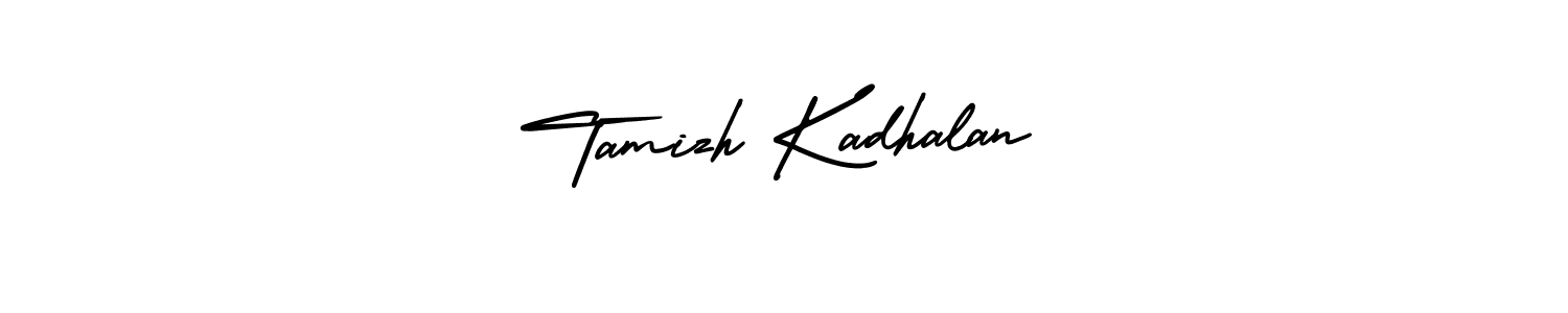 It looks lik you need a new signature style for name Tamizh Kadhalan. Design unique handwritten (AmerikaSignatureDemo-Regular) signature with our free signature maker in just a few clicks. Tamizh Kadhalan signature style 3 images and pictures png