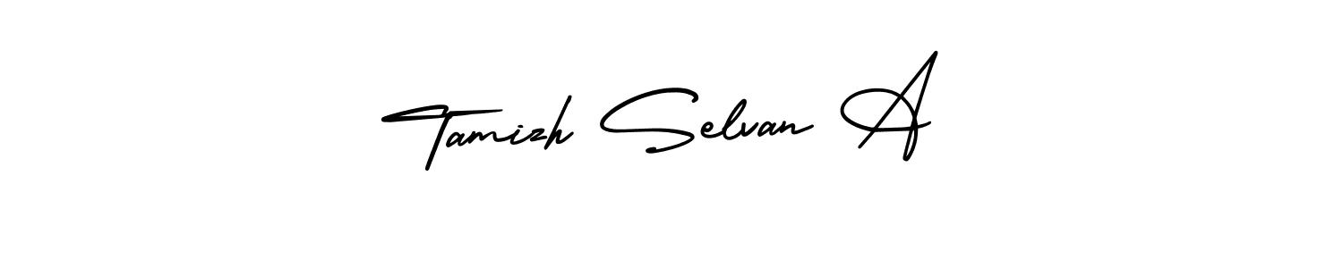 Make a beautiful signature design for name Tamizh Selvan A. With this signature (AmerikaSignatureDemo-Regular) style, you can create a handwritten signature for free. Tamizh Selvan A signature style 3 images and pictures png