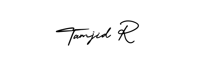 Also You can easily find your signature by using the search form. We will create Tamjid R name handwritten signature images for you free of cost using AmerikaSignatureDemo-Regular sign style. Tamjid R signature style 3 images and pictures png