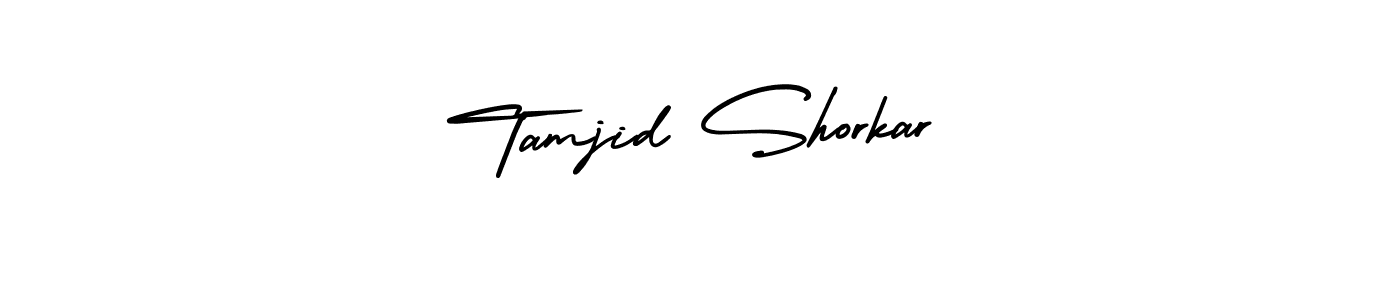 Make a beautiful signature design for name Tamjid Shorkar. With this signature (AmerikaSignatureDemo-Regular) style, you can create a handwritten signature for free. Tamjid Shorkar signature style 3 images and pictures png