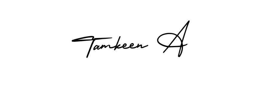 AmerikaSignatureDemo-Regular is a professional signature style that is perfect for those who want to add a touch of class to their signature. It is also a great choice for those who want to make their signature more unique. Get Tamkeen A name to fancy signature for free. Tamkeen A signature style 3 images and pictures png