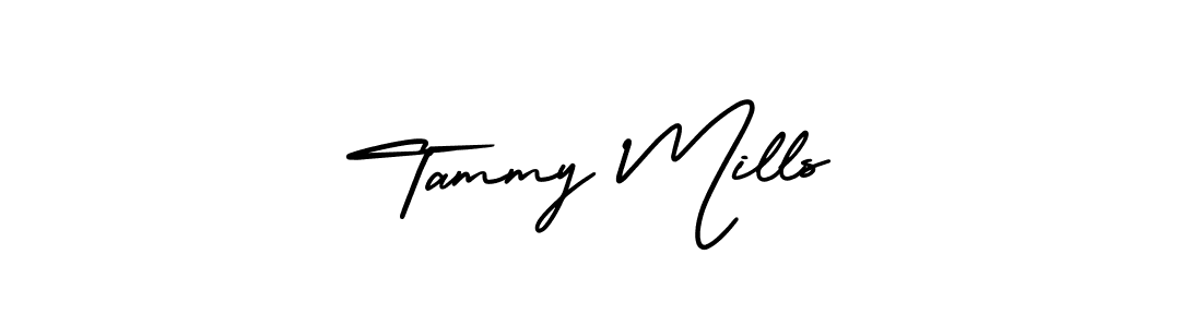 Tammy Mills stylish signature style. Best Handwritten Sign (AmerikaSignatureDemo-Regular) for my name. Handwritten Signature Collection Ideas for my name Tammy Mills. Tammy Mills signature style 3 images and pictures png