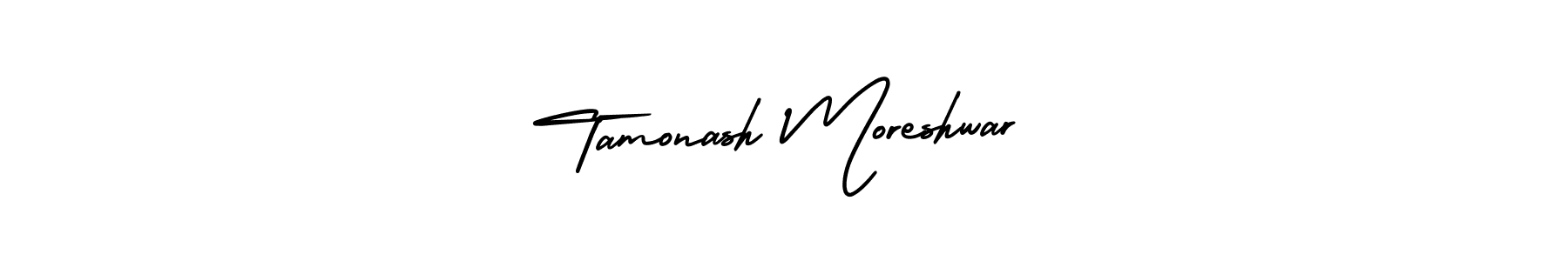 Similarly AmerikaSignatureDemo-Regular is the best handwritten signature design. Signature creator online .You can use it as an online autograph creator for name Tamonash Moreshwar. Tamonash Moreshwar signature style 3 images and pictures png