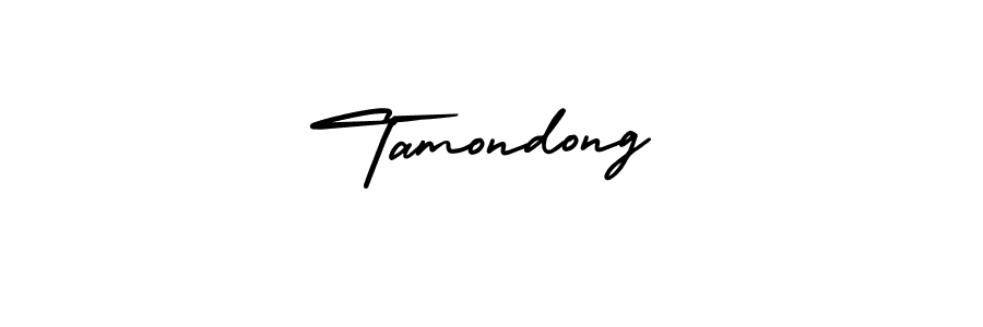 Make a beautiful signature design for name Tamondong. With this signature (AmerikaSignatureDemo-Regular) style, you can create a handwritten signature for free. Tamondong signature style 3 images and pictures png