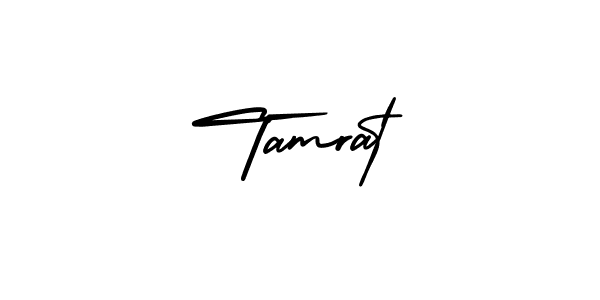 This is the best signature style for the Tamrat name. Also you like these signature font (AmerikaSignatureDemo-Regular). Mix name signature. Tamrat signature style 3 images and pictures png