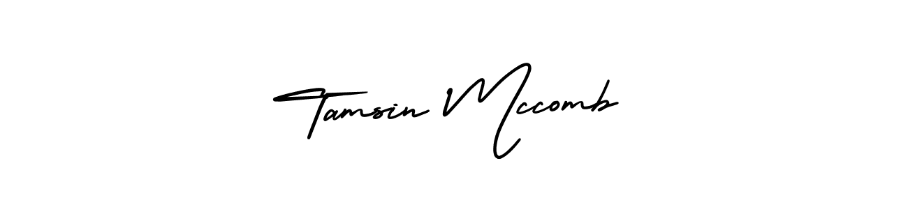 Make a beautiful signature design for name Tamsin Mccomb. With this signature (AmerikaSignatureDemo-Regular) style, you can create a handwritten signature for free. Tamsin Mccomb signature style 3 images and pictures png