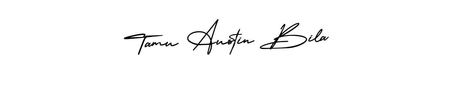 Design your own signature with our free online signature maker. With this signature software, you can create a handwritten (AmerikaSignatureDemo-Regular) signature for name Tamu Austin Bila. Tamu Austin Bila signature style 3 images and pictures png