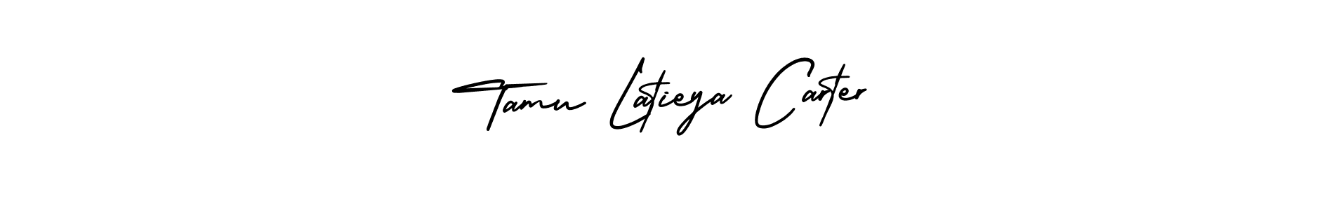 if you are searching for the best signature style for your name Tamu Latieya Carter. so please give up your signature search. here we have designed multiple signature styles  using AmerikaSignatureDemo-Regular. Tamu Latieya Carter signature style 3 images and pictures png