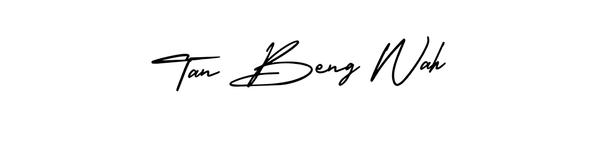 This is the best signature style for the Tan Beng Wah name. Also you like these signature font (AmerikaSignatureDemo-Regular). Mix name signature. Tan Beng Wah signature style 3 images and pictures png