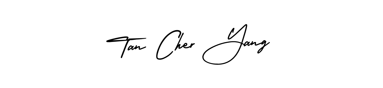 How to Draw Tan Cher Yang signature style? AmerikaSignatureDemo-Regular is a latest design signature styles for name Tan Cher Yang. Tan Cher Yang signature style 3 images and pictures png