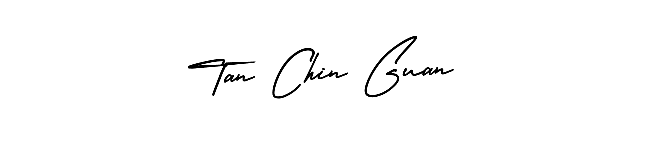 The best way (AmerikaSignatureDemo-Regular) to make a short signature is to pick only two or three words in your name. The name Tan Chin Guan include a total of six letters. For converting this name. Tan Chin Guan signature style 3 images and pictures png