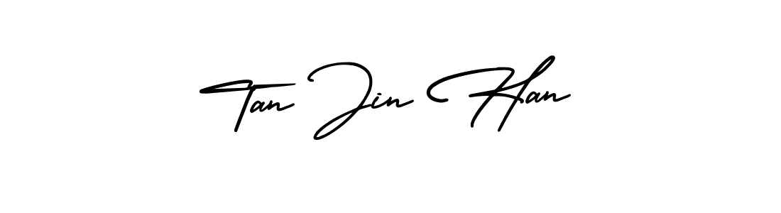Make a beautiful signature design for name Tan Jin Han. With this signature (AmerikaSignatureDemo-Regular) style, you can create a handwritten signature for free. Tan Jin Han signature style 3 images and pictures png