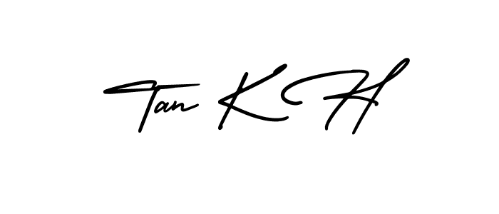 Make a beautiful signature design for name Tan K H. With this signature (AmerikaSignatureDemo-Regular) style, you can create a handwritten signature for free. Tan K H signature style 3 images and pictures png