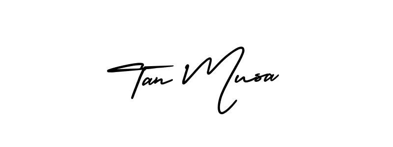Design your own signature with our free online signature maker. With this signature software, you can create a handwritten (AmerikaSignatureDemo-Regular) signature for name Tan Musa. Tan Musa signature style 3 images and pictures png