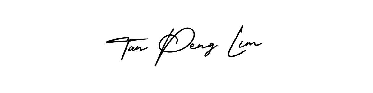How to make Tan Peng Lim name signature. Use AmerikaSignatureDemo-Regular style for creating short signs online. This is the latest handwritten sign. Tan Peng Lim signature style 3 images and pictures png