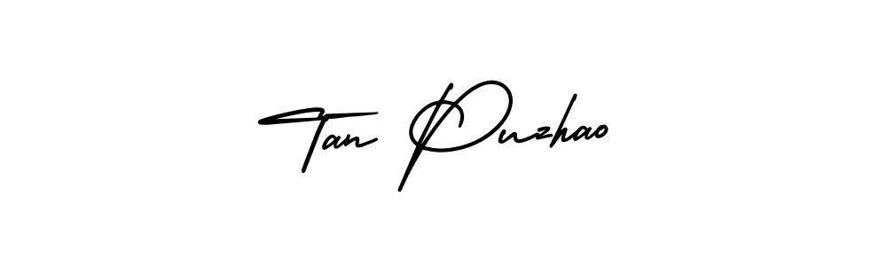 Similarly AmerikaSignatureDemo-Regular is the best handwritten signature design. Signature creator online .You can use it as an online autograph creator for name Tan Puzhao. Tan Puzhao signature style 3 images and pictures png