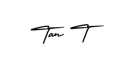 if you are searching for the best signature style for your name Tan T. so please give up your signature search. here we have designed multiple signature styles  using AmerikaSignatureDemo-Regular. Tan T signature style 3 images and pictures png