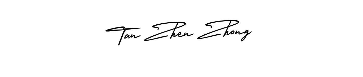 Create a beautiful signature design for name Tan Zhen Zhong. With this signature (AmerikaSignatureDemo-Regular) fonts, you can make a handwritten signature for free. Tan Zhen Zhong signature style 3 images and pictures png