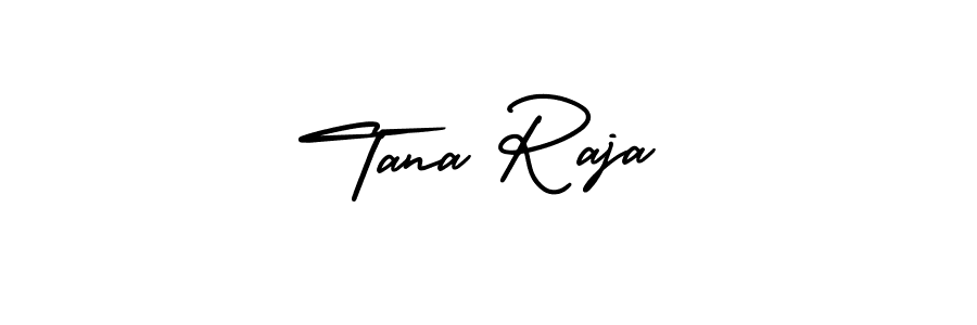 You should practise on your own different ways (AmerikaSignatureDemo-Regular) to write your name (Tana Raja) in signature. don't let someone else do it for you. Tana Raja signature style 3 images and pictures png