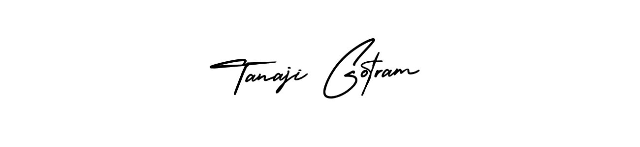 Make a beautiful signature design for name Tanaji Gotram. With this signature (AmerikaSignatureDemo-Regular) style, you can create a handwritten signature for free. Tanaji Gotram signature style 3 images and pictures png