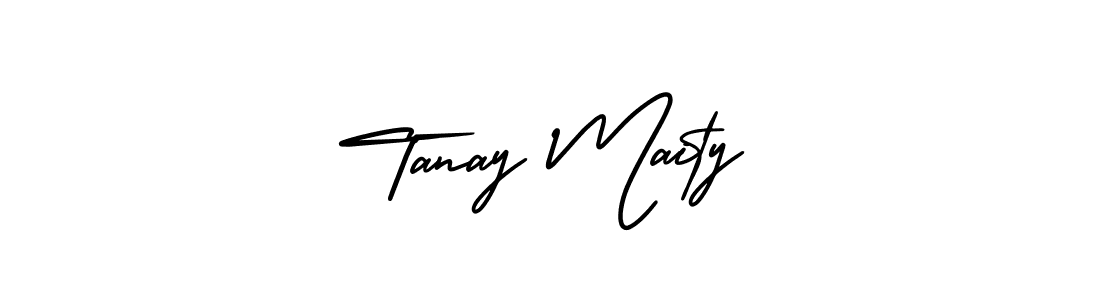 Make a short Tanay Maity signature style. Manage your documents anywhere anytime using AmerikaSignatureDemo-Regular. Create and add eSignatures, submit forms, share and send files easily. Tanay Maity signature style 3 images and pictures png