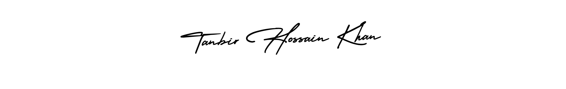 This is the best signature style for the Tanbir Hossain Khan name. Also you like these signature font (AmerikaSignatureDemo-Regular). Mix name signature. Tanbir Hossain Khan signature style 3 images and pictures png