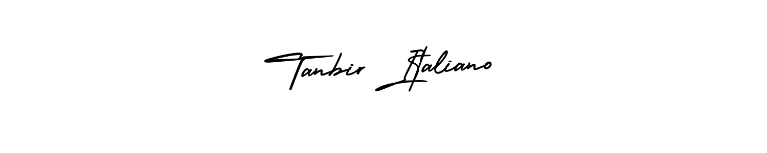 Use a signature maker to create a handwritten signature online. With this signature software, you can design (AmerikaSignatureDemo-Regular) your own signature for name Tanbir Italiano. Tanbir Italiano signature style 3 images and pictures png