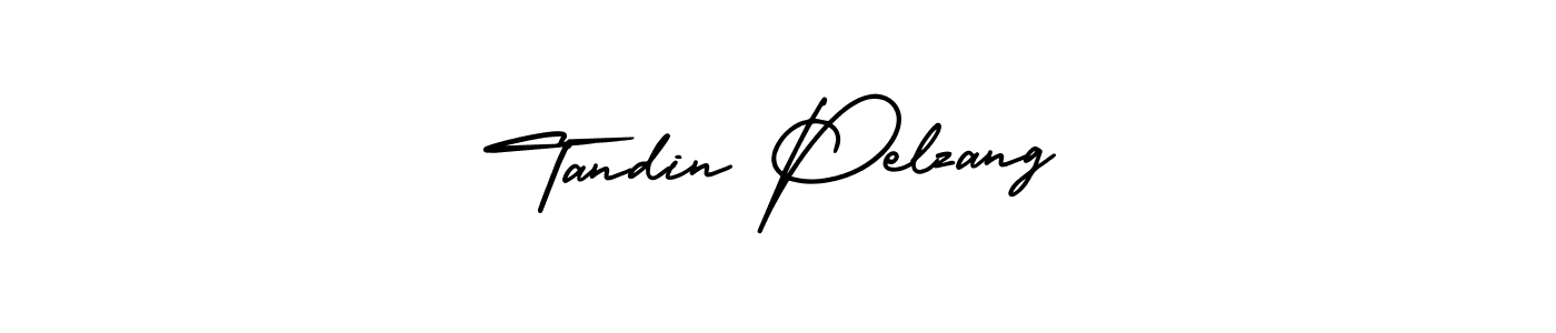 You should practise on your own different ways (AmerikaSignatureDemo-Regular) to write your name (Tandin Pelzang) in signature. don't let someone else do it for you. Tandin Pelzang signature style 3 images and pictures png
