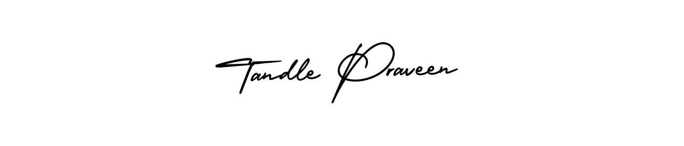 Use a signature maker to create a handwritten signature online. With this signature software, you can design (AmerikaSignatureDemo-Regular) your own signature for name Tandle Praveen. Tandle Praveen signature style 3 images and pictures png