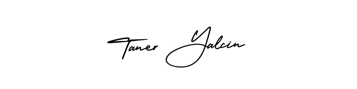 How to make Taner Yalcin name signature. Use AmerikaSignatureDemo-Regular style for creating short signs online. This is the latest handwritten sign. Taner Yalcin signature style 3 images and pictures png