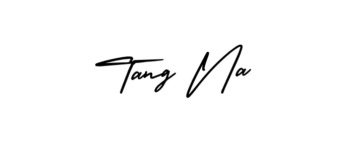 Tang Na stylish signature style. Best Handwritten Sign (AmerikaSignatureDemo-Regular) for my name. Handwritten Signature Collection Ideas for my name Tang Na. Tang Na signature style 3 images and pictures png