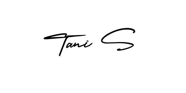 This is the best signature style for the Tani S name. Also you like these signature font (AmerikaSignatureDemo-Regular). Mix name signature. Tani S signature style 3 images and pictures png