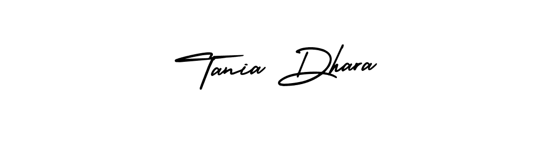 Make a beautiful signature design for name Tania Dhara. With this signature (AmerikaSignatureDemo-Regular) style, you can create a handwritten signature for free. Tania Dhara signature style 3 images and pictures png