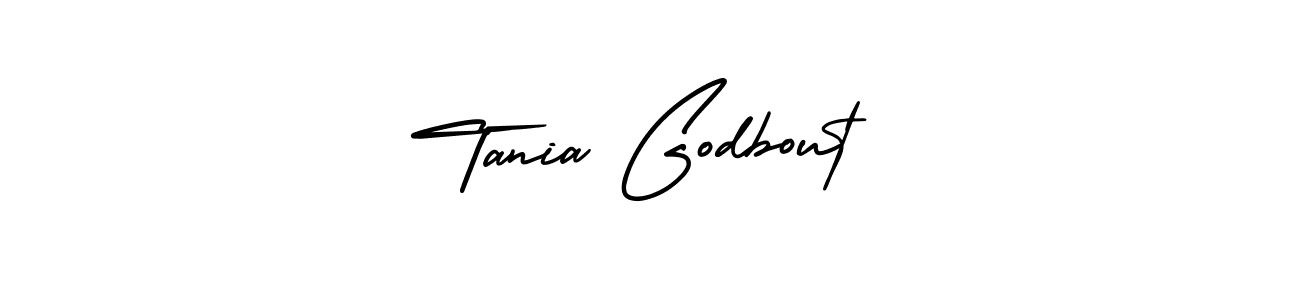 How to make Tania Godbout name signature. Use AmerikaSignatureDemo-Regular style for creating short signs online. This is the latest handwritten sign. Tania Godbout signature style 3 images and pictures png