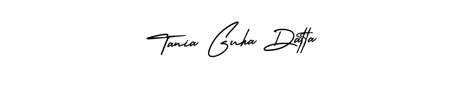 How to make Tania Guha Datta signature? AmerikaSignatureDemo-Regular is a professional autograph style. Create handwritten signature for Tania Guha Datta name. Tania Guha Datta signature style 3 images and pictures png