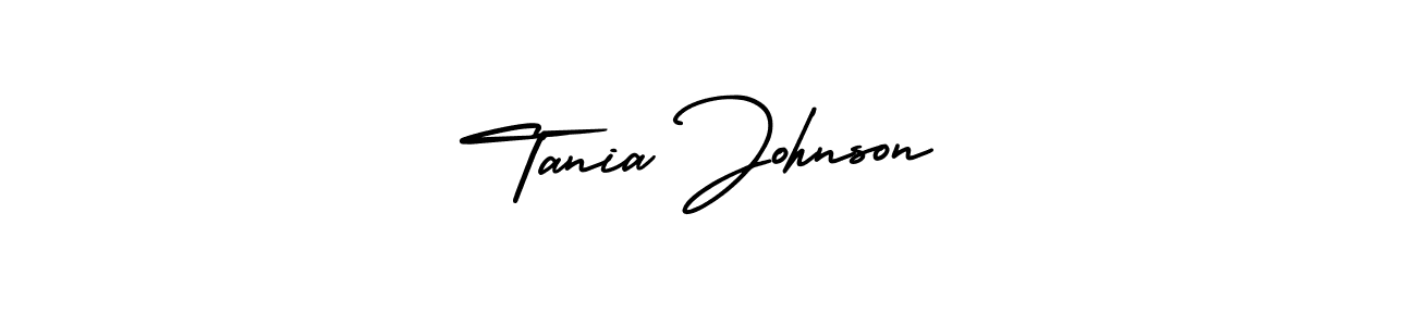 Create a beautiful signature design for name Tania Johnson. With this signature (AmerikaSignatureDemo-Regular) fonts, you can make a handwritten signature for free. Tania Johnson signature style 3 images and pictures png