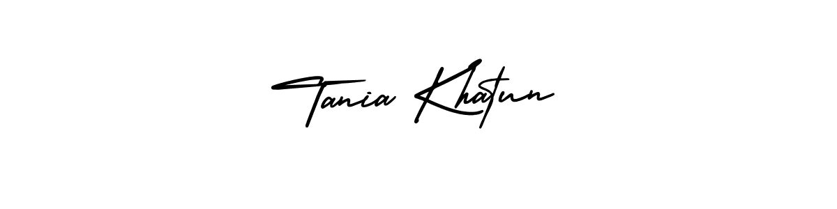 It looks lik you need a new signature style for name Tania Khatun. Design unique handwritten (AmerikaSignatureDemo-Regular) signature with our free signature maker in just a few clicks. Tania Khatun signature style 3 images and pictures png