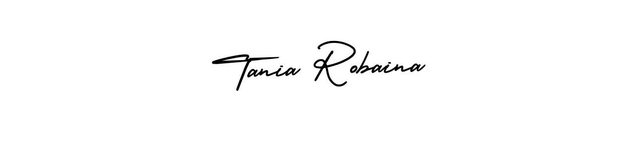 It looks lik you need a new signature style for name Tania Robaina. Design unique handwritten (AmerikaSignatureDemo-Regular) signature with our free signature maker in just a few clicks. Tania Robaina signature style 3 images and pictures png