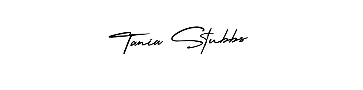 This is the best signature style for the Tania Stubbs name. Also you like these signature font (AmerikaSignatureDemo-Regular). Mix name signature. Tania Stubbs signature style 3 images and pictures png