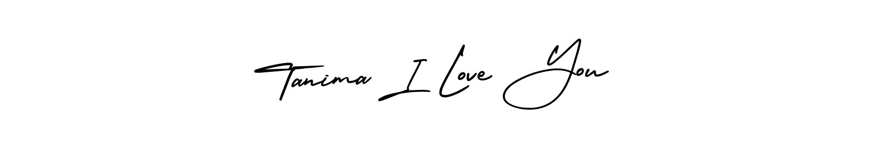 Create a beautiful signature design for name Tanima I Love You. With this signature (AmerikaSignatureDemo-Regular) fonts, you can make a handwritten signature for free. Tanima I Love You signature style 3 images and pictures png